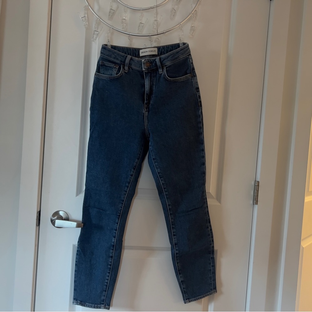 NWOT Denim Forum Indigo High Waist Mom Jeans